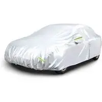 amazon basics silver weatherproof car cover