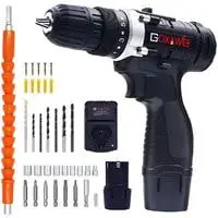 cordless drill with 2 batteries
