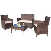 homall 4 pieces outdoor patio furniture sets