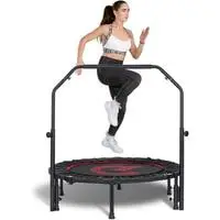 fitness trampoline with handle