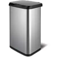 glad stainless steel trash can with clorox