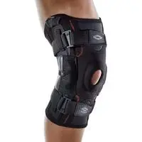hinged knee brace shock