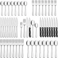 hiware 48 piece silverware set with steak knives