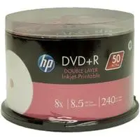hp dvd+r dl double layer 8x 8.5gb white inkjet