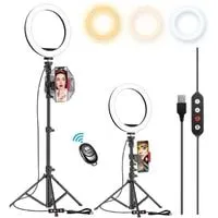 kaiess 10.2 selfie ring light with 65 adjustable