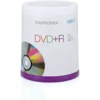 memorex dvd plus r 16x 4.7gb 100 pack spindle