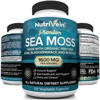 nutrivein organic sea moss 1600mg plus bladderwrack