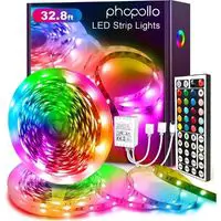 phopollo led strip lights color changing