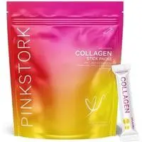 pink stork total collagen powder protein sticks