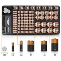 battery organizer storage case with