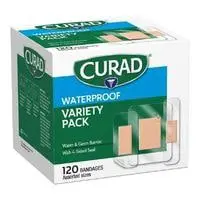 curad waterproof bandage variety pack, 3 styles