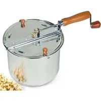 cook n home 6.5 quart stainless steel popcorn popper stovetop