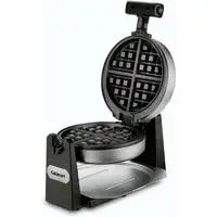 cuisinart waffle maker, round flip belgian, stainless steel