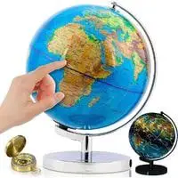 get life basics world globe with stand
