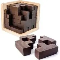 original 3d wooden brain teaser puzzle