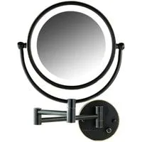 ovente 8.5'' hardwired lighted wall mount makeup