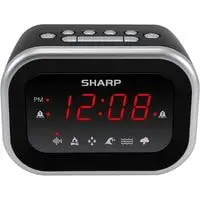 sharp dual alarm clock with sound machine
