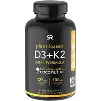 vitamin d3 + k2 with organic virgin coconut oil plant 